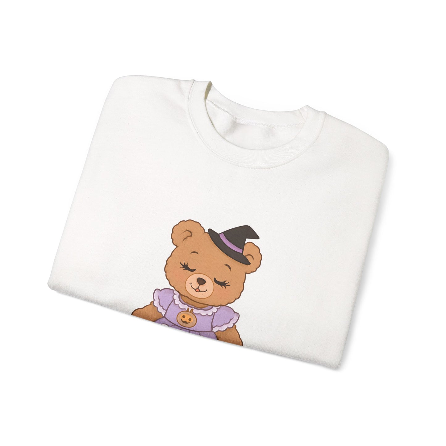 Folded Teddy Bear Halloween sweatshirt – oversized unisex spooky cotton pullover
