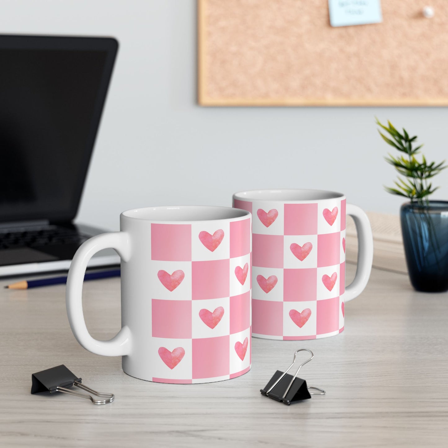 Heart Mug | Romantic Pink Ceramic Coffee Cup