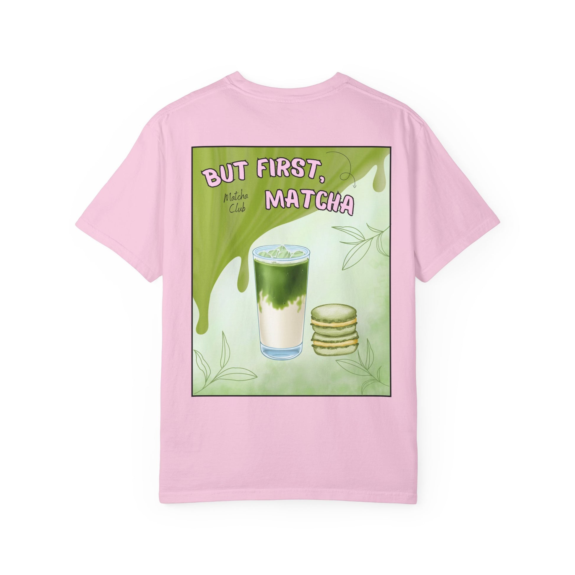But first, matcha T-Shirt in blossom – back view