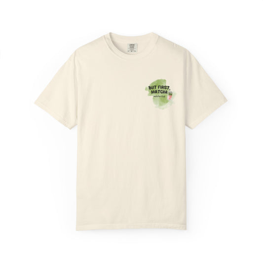 But first, matcha T-Shirt in ivory – front view