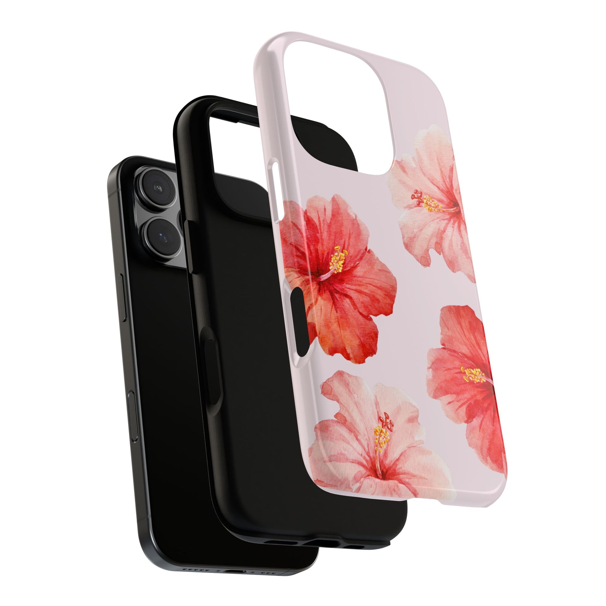 Phone case with floral design on a white background
