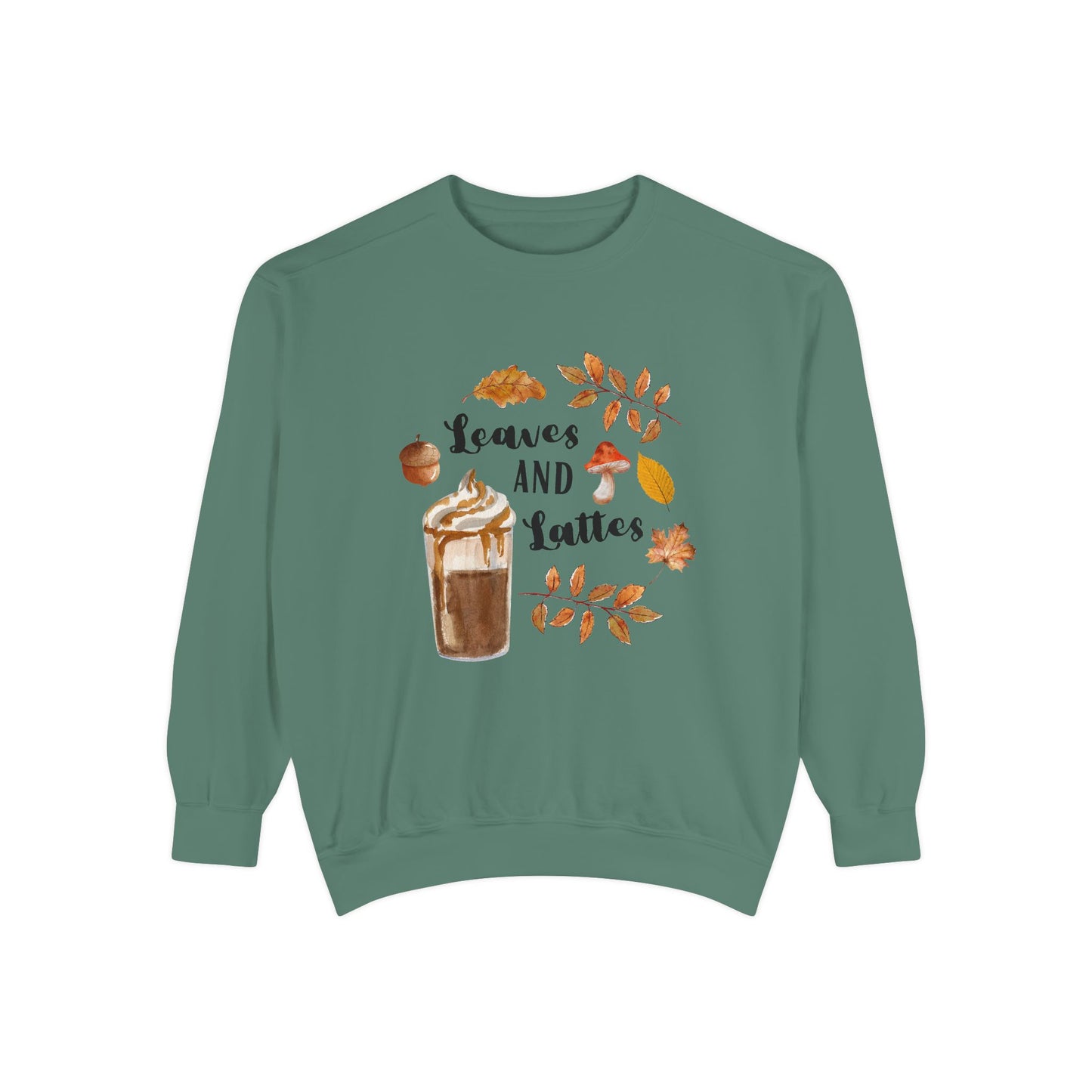 Cozy fall sweatshirt in green – oversized unisex cotton pullover