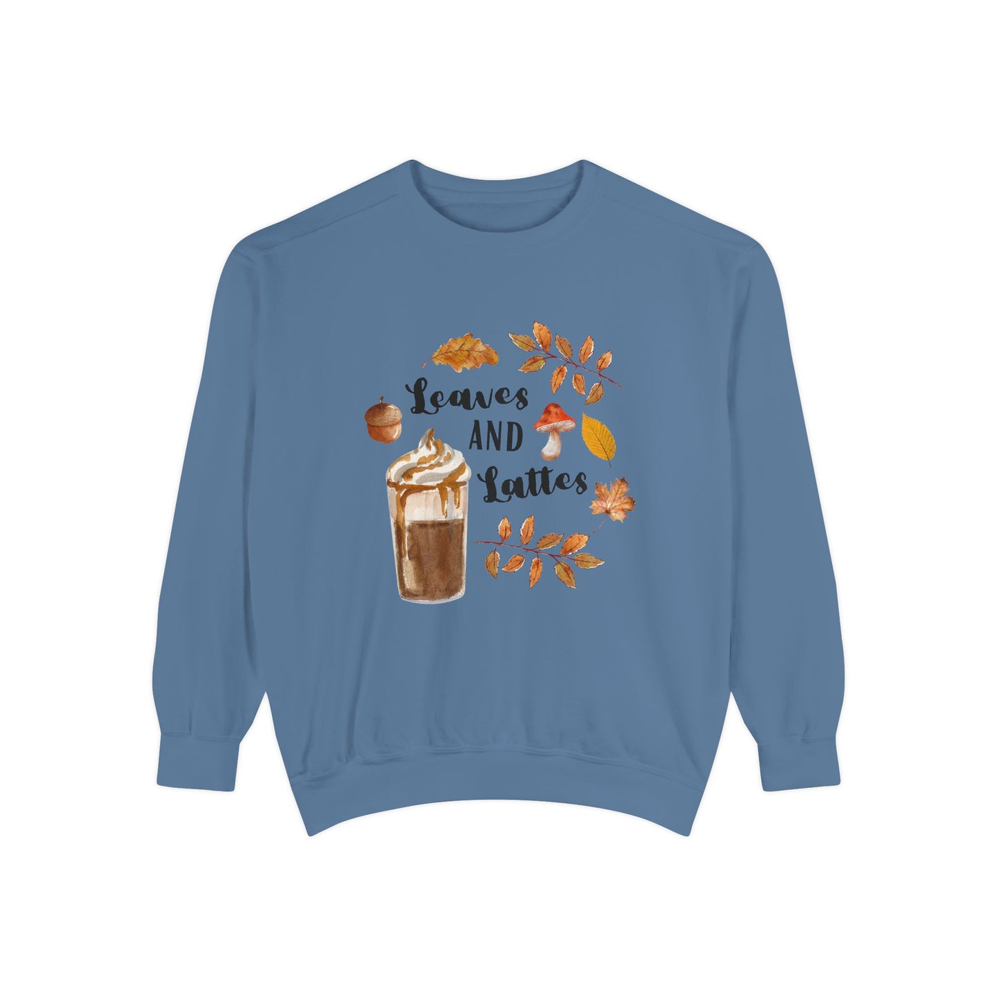 Cozy fall sweatshirt in blue – oversized unisex cotton pullover