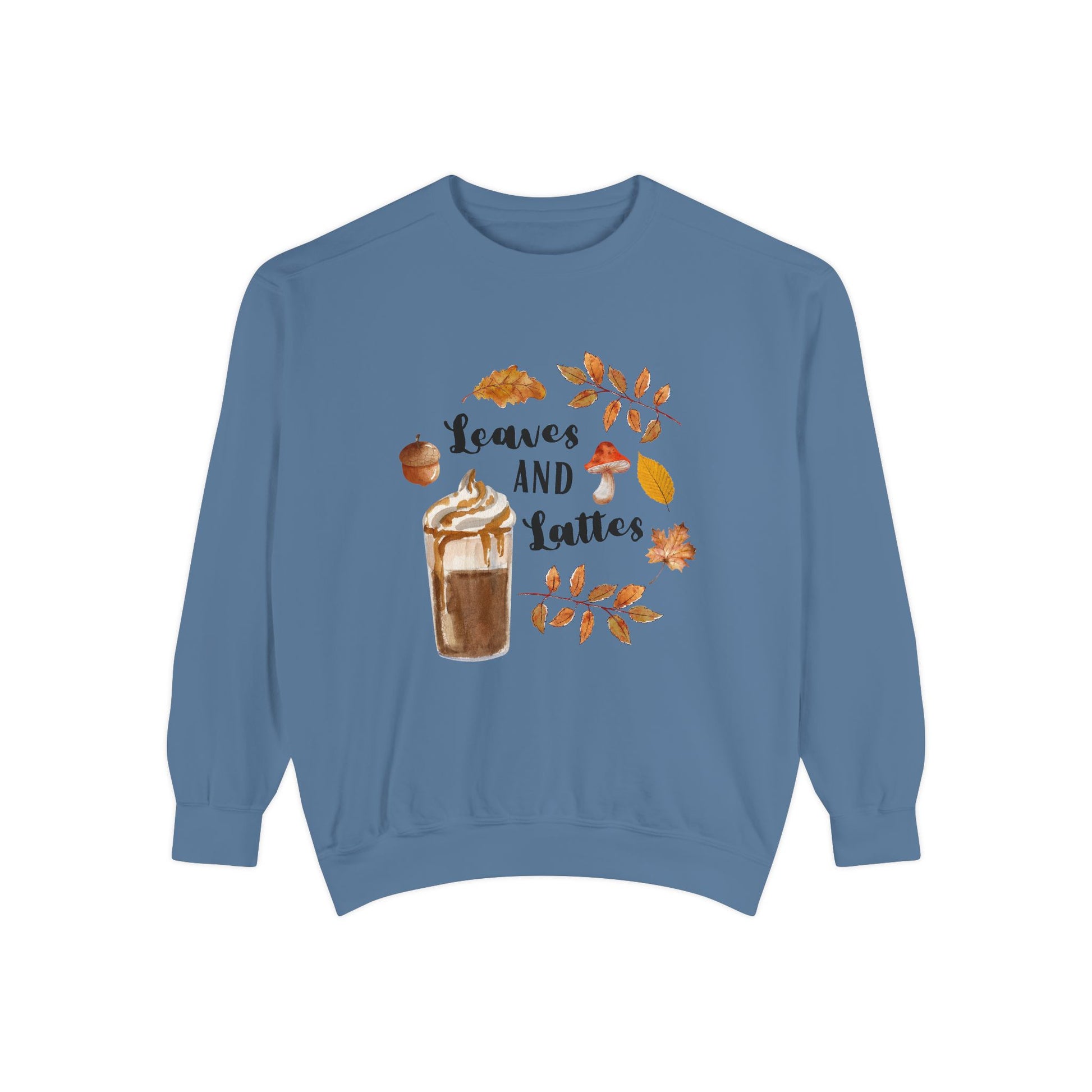 Cozy fall sweatshirt in blue – oversized unisex cotton pullover